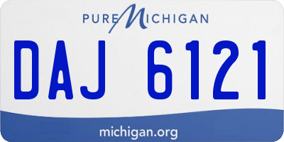 MI license plate DAJ6121