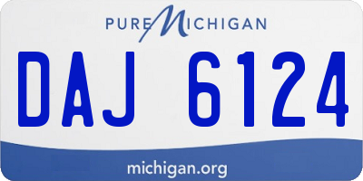 MI license plate DAJ6124