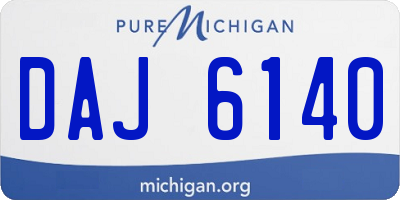 MI license plate DAJ6140