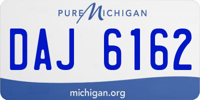 MI license plate DAJ6162