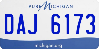 MI license plate DAJ6173