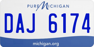 MI license plate DAJ6174
