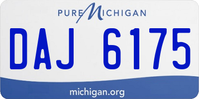 MI license plate DAJ6175