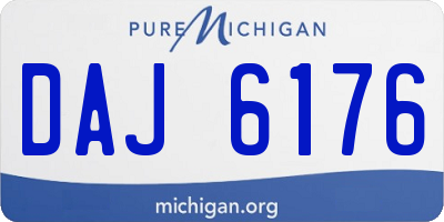 MI license plate DAJ6176