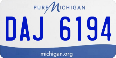 MI license plate DAJ6194