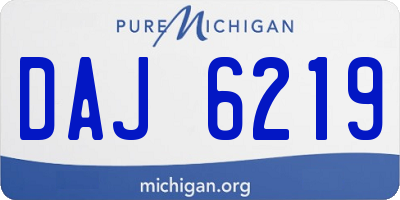 MI license plate DAJ6219