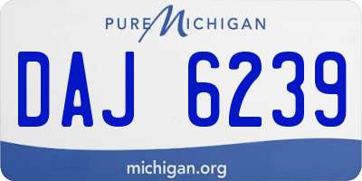 MI license plate DAJ6239