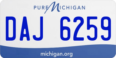 MI license plate DAJ6259