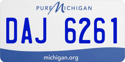 MI license plate DAJ6261