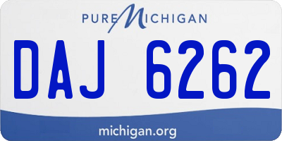 MI license plate DAJ6262