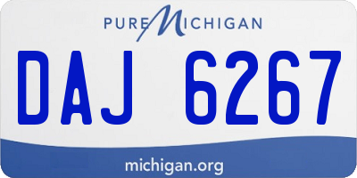 MI license plate DAJ6267