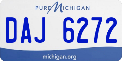 MI license plate DAJ6272