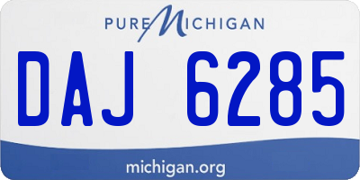MI license plate DAJ6285