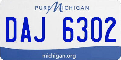 MI license plate DAJ6302