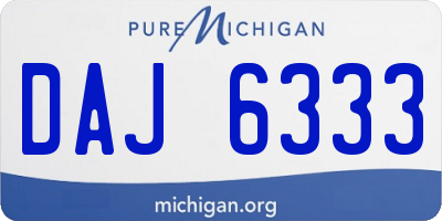 MI license plate DAJ6333