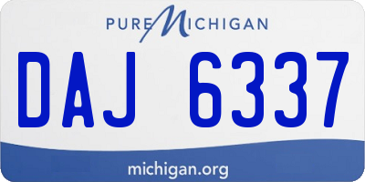 MI license plate DAJ6337