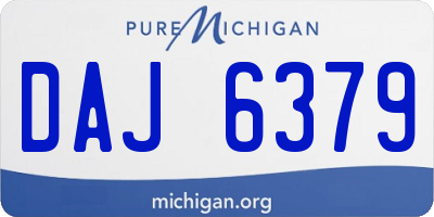MI license plate DAJ6379