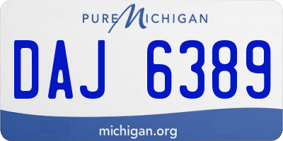 MI license plate DAJ6389