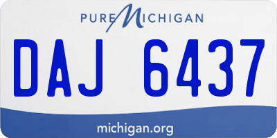 MI license plate DAJ6437