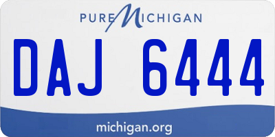 MI license plate DAJ6444