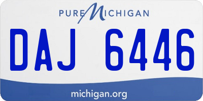 MI license plate DAJ6446