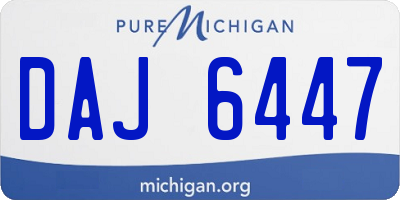 MI license plate DAJ6447