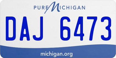 MI license plate DAJ6473