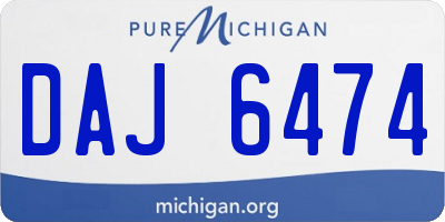 MI license plate DAJ6474