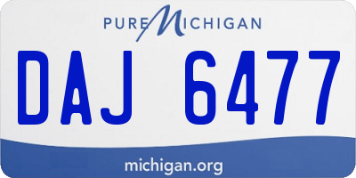 MI license plate DAJ6477