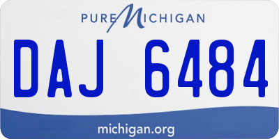 MI license plate DAJ6484