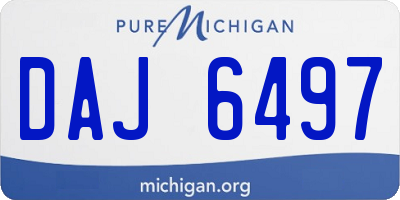 MI license plate DAJ6497