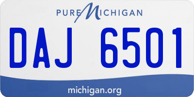 MI license plate DAJ6501