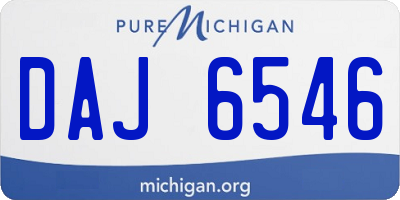 MI license plate DAJ6546