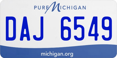 MI license plate DAJ6549