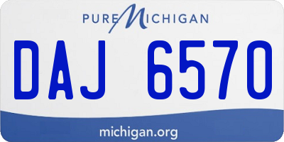 MI license plate DAJ6570