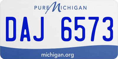 MI license plate DAJ6573