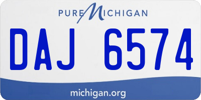 MI license plate DAJ6574