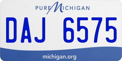 MI license plate DAJ6575