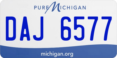 MI license plate DAJ6577