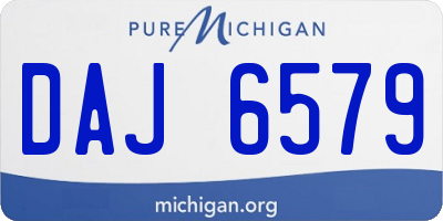 MI license plate DAJ6579