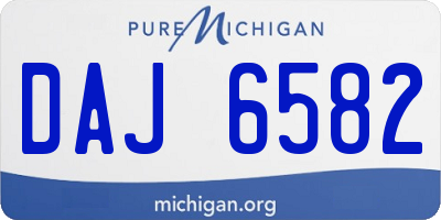 MI license plate DAJ6582