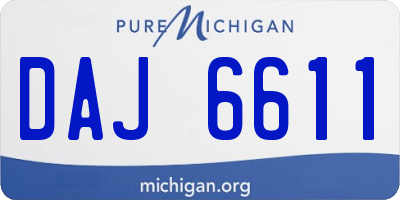 MI license plate DAJ6611