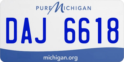 MI license plate DAJ6618