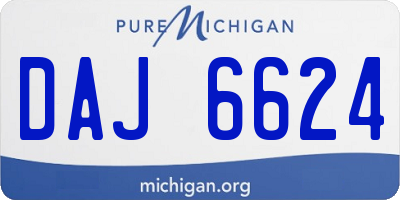 MI license plate DAJ6624