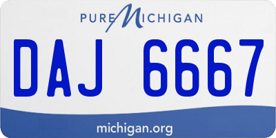 MI license plate DAJ6667