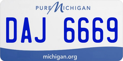 MI license plate DAJ6669