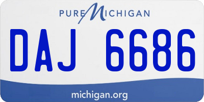 MI license plate DAJ6686