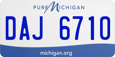 MI license plate DAJ6710