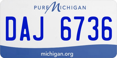 MI license plate DAJ6736