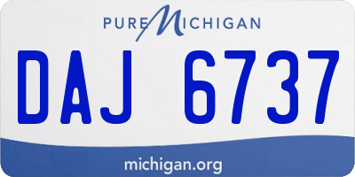 MI license plate DAJ6737